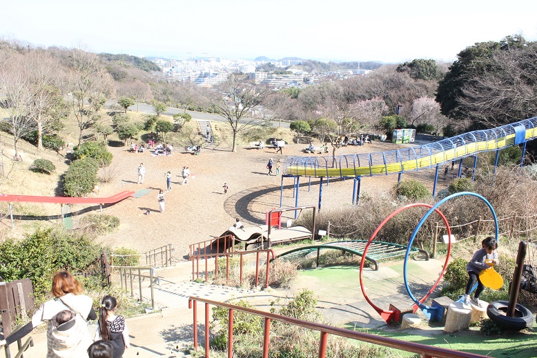 金沢自然公園遊具広場を上から撮った写真